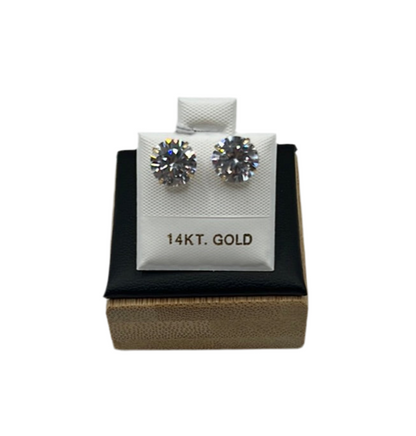 00181-NEW 14K Yellow Gold Stud (8mm) W.G