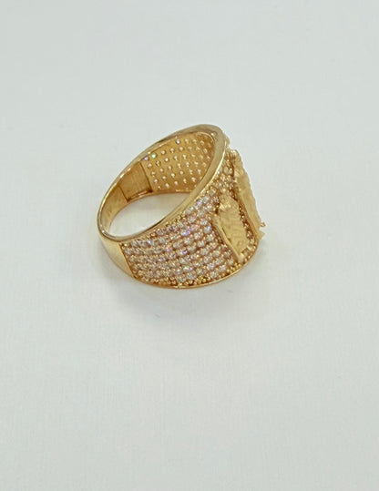 1619- NEW 10k St Jude Full Cz Ring W.G