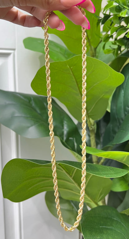 638 -NEW 14k Rope Chain (4.10mm).W.G