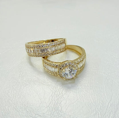 1827- NEW 10K Baguette Cut Wedding Ring W.G