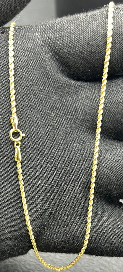 336-NEW 14K Rope Chain           (1.65mm).W.G