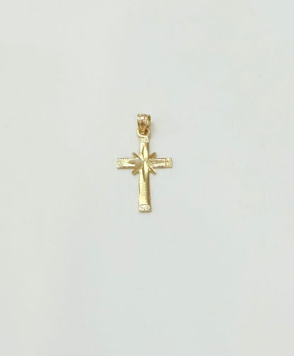 1732- NEW 10K Small Cross Pendant W.G