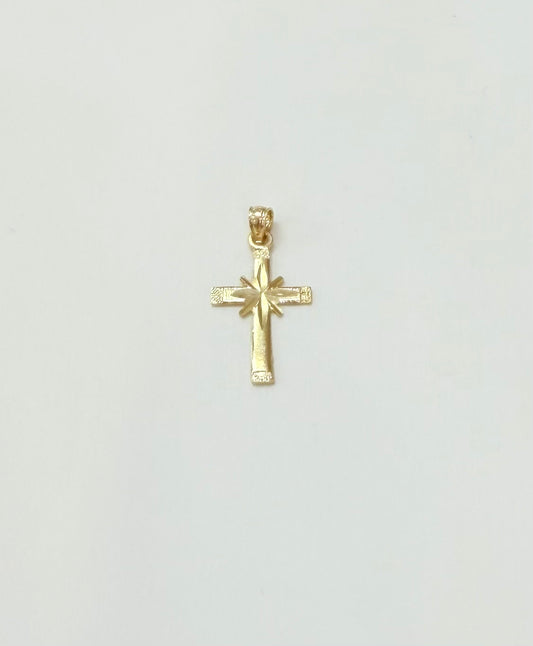 1732- NEW 10K Small Cross Pendant W.G