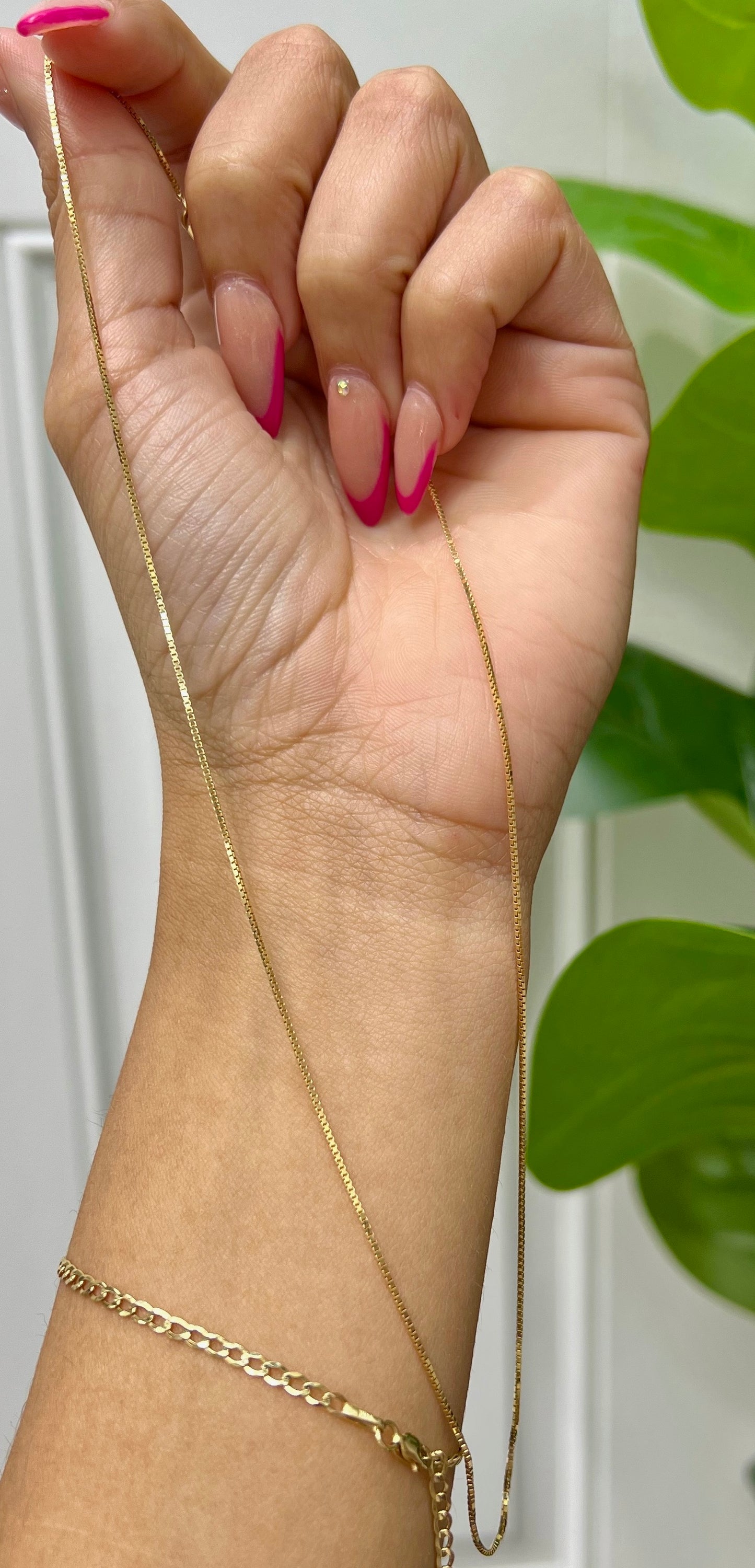 00170-NEW 14K Box Chain      (0.9mm)18” W.G