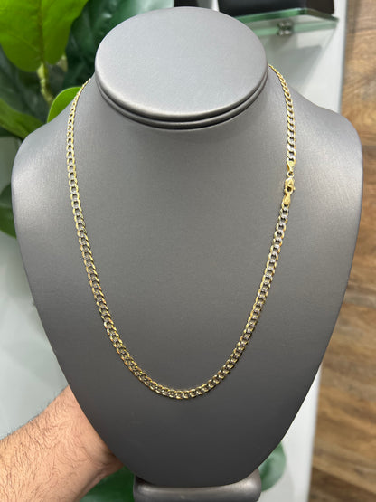 1571- NEW 10K Solid Cuban Curb Chain 20” (4.7mm)W.G