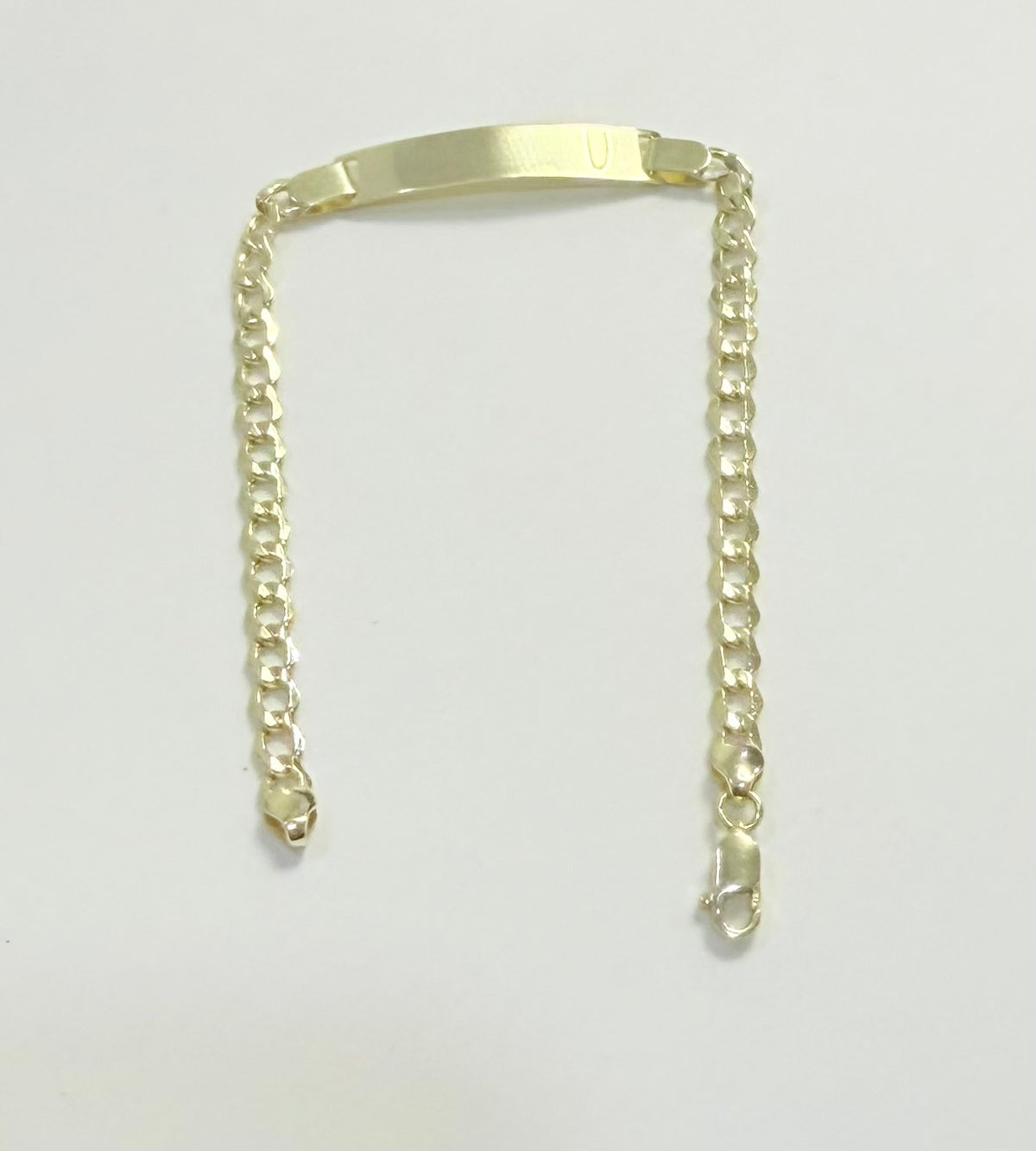 1745- NEW 10K Cuban Curb ID Bracelet 6” (3.6mm) W.G