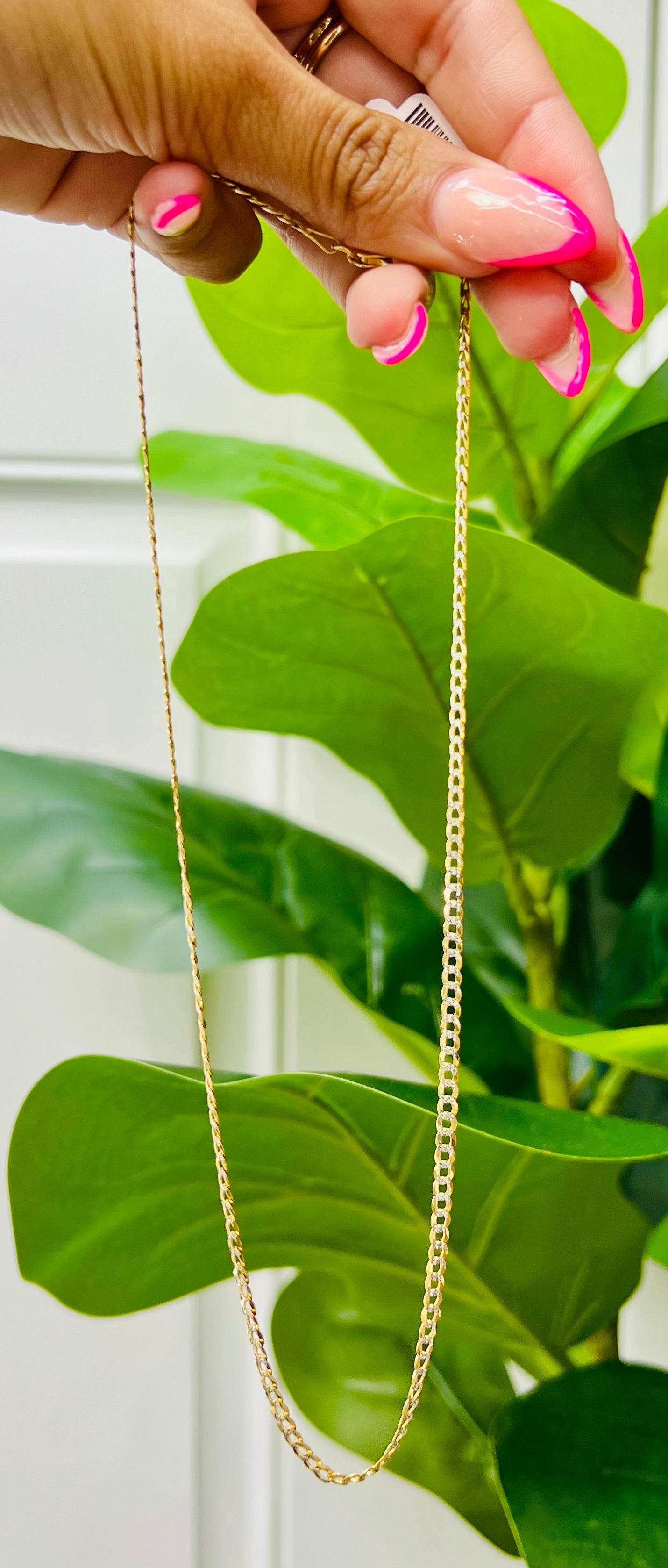 00167- NEW 14K Solid Flat Cuban Curb Chain (3.19mm) W.G
