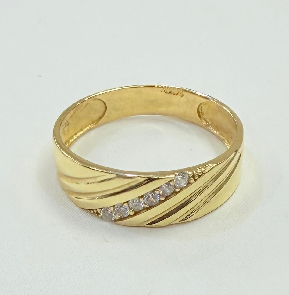 1233- NEW 14K Trio Wedding Ring Set W.G