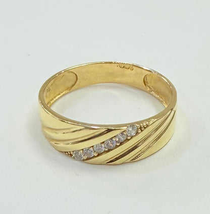 1233- NEW 14K Trio Wedding Ring Set W.G