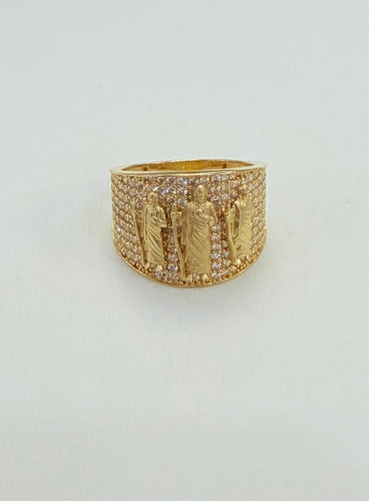 1619- NEW 10k St Jude Full Cz Ring W.G