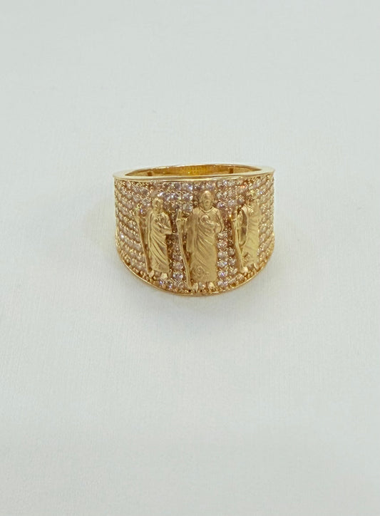 1619- NEW 10k St Jude Full Cz Ring W.G