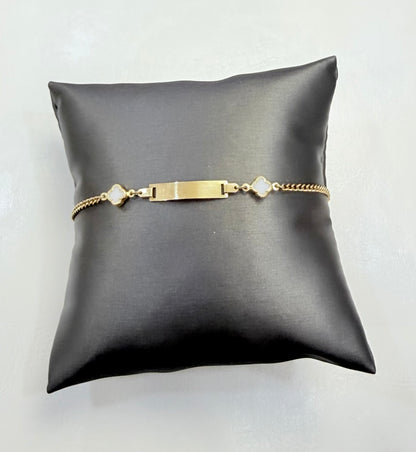 968- NEW 14K Gold Miami Cuban Kids Bracelet 6.5” (2.2mm) W. G