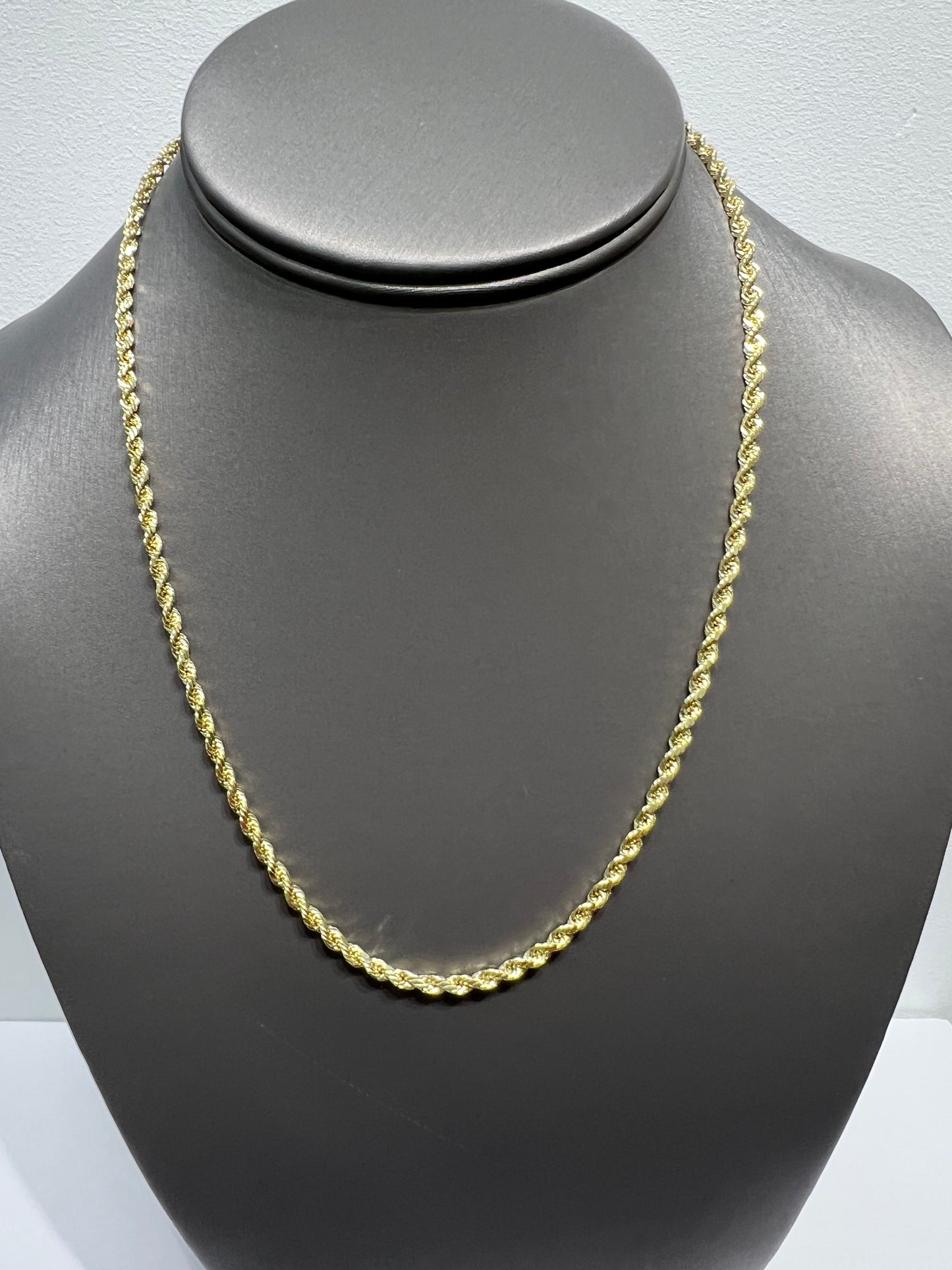 1206- NEW 14K Rope Chain Semi Solid (3mm) W.G