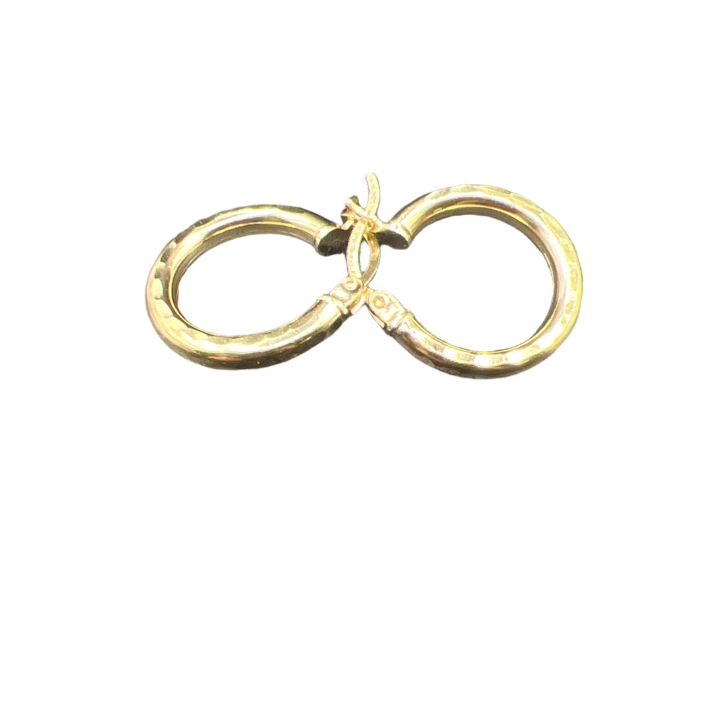 320- 14K Hoop Earrings Yellow Gold 3.0 x 19mm