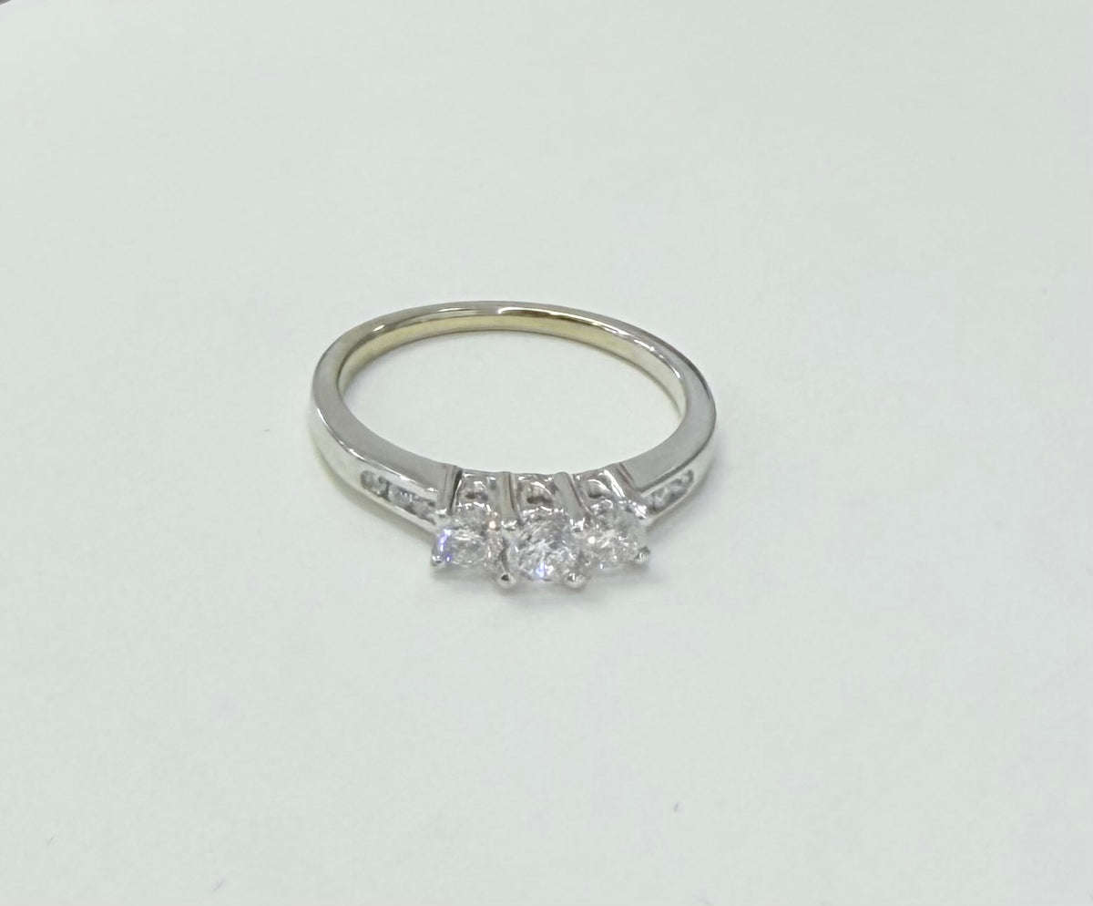 1529- NEW 10K Diamond Engagement Ring W.G