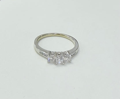 1529- NEW 10K Diamond Engagement Ring W.G
