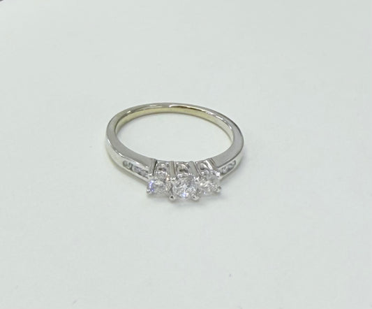 1529- NEW 10K Diamond Engagement Ring W.G