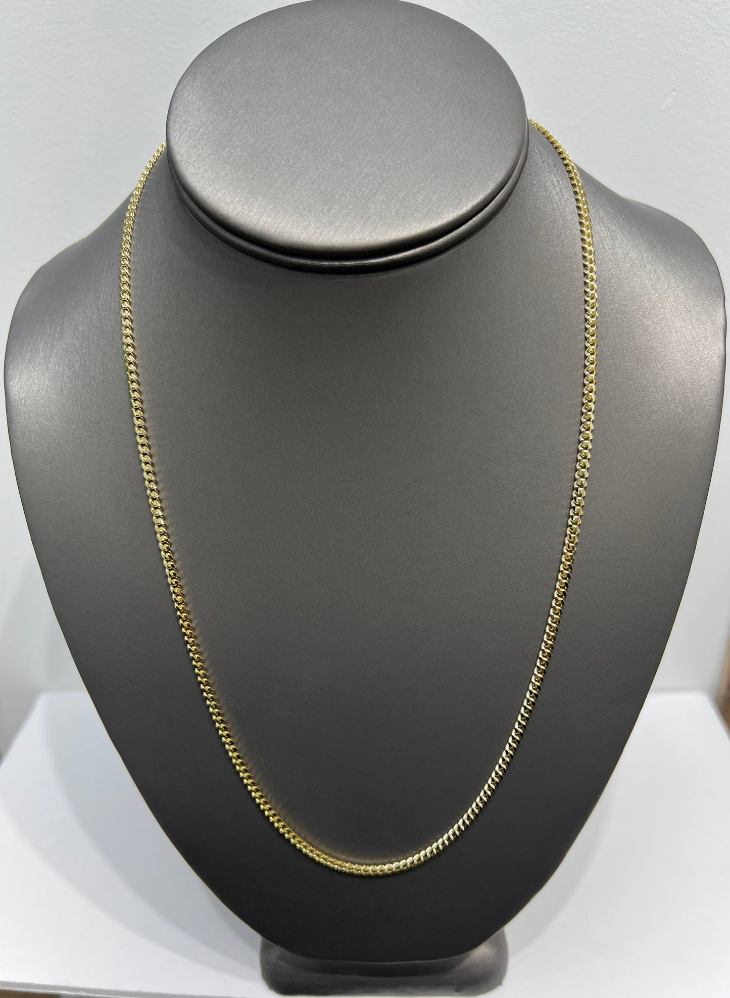 1266- NEW 14K Solid Miami Cuban Chain (3mm) W.G