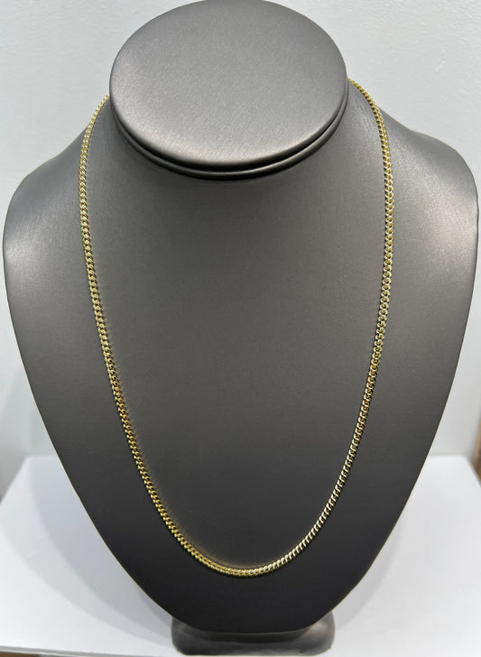 1266- NEW 14K Solid Miami Cuban Chain (3mm) W.G