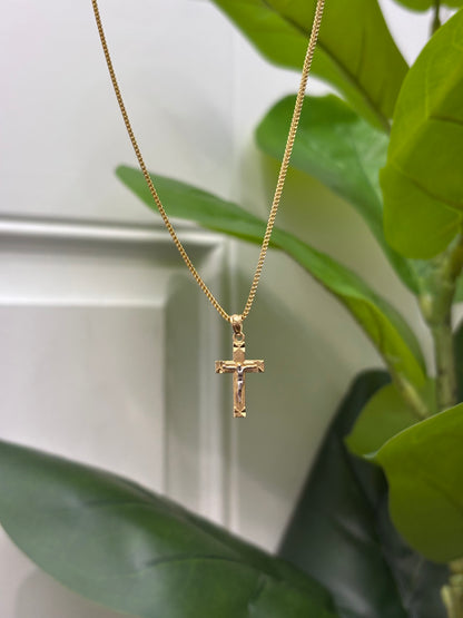 926- NEW 14K Jesus Crucifix Cross Pendant W.G
