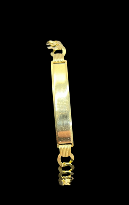 281- NEW Cuban Curb ID Bracelet Plate 8”