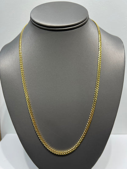 1264- NEW 14K Solid Miami Cuban Chain 22” (4mm) W.G
