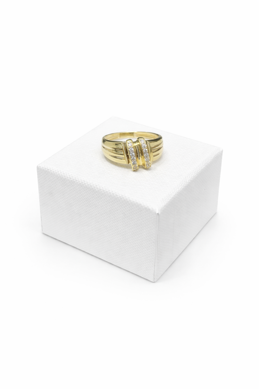 1384- NEW 10K Fancy Gold Women's Ring W.G