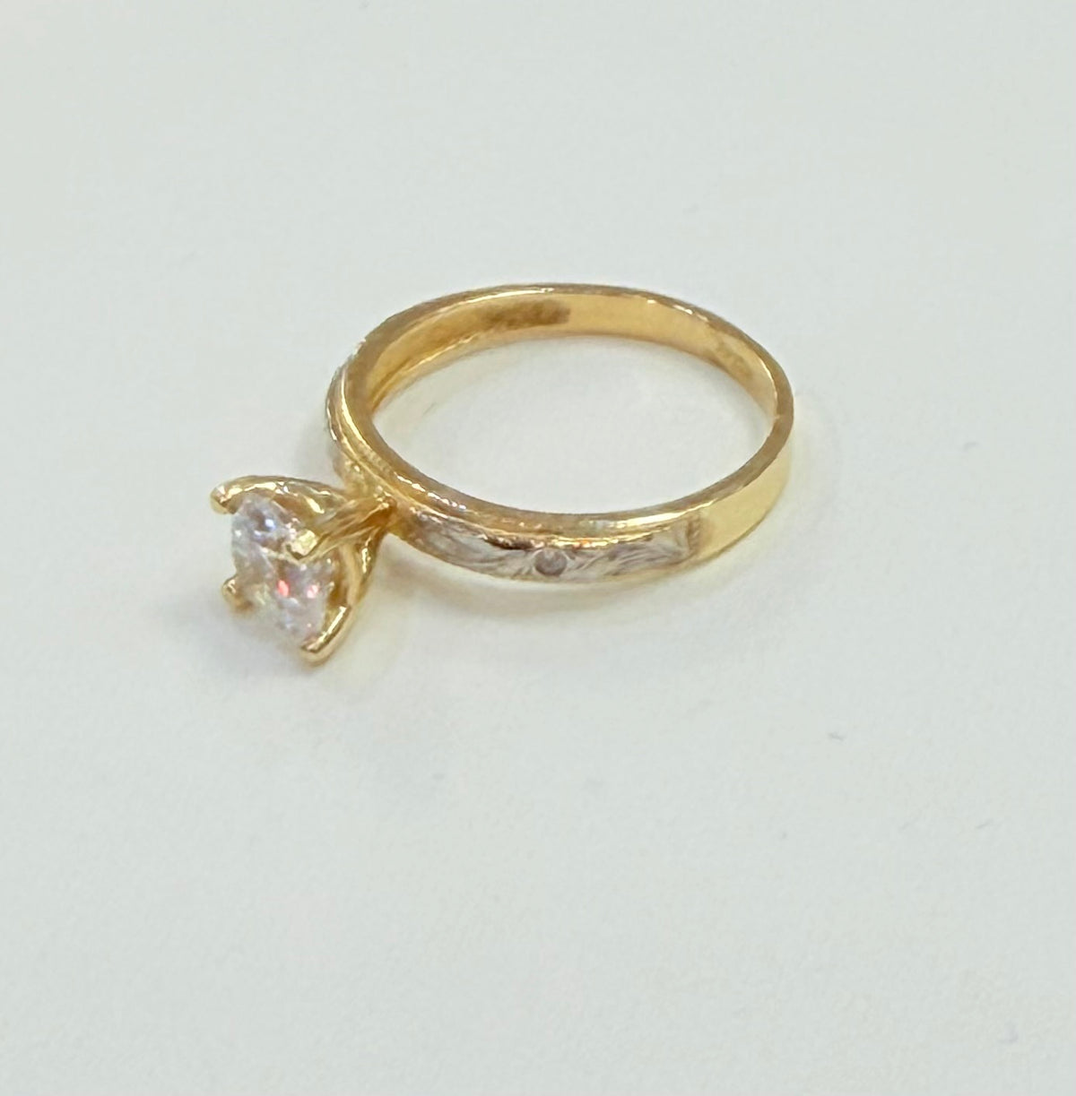 973- 14K Trio Two Tone Wedding Rings (W.G)