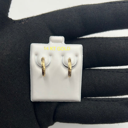 226-Yellow Gold Earring Hoops Small