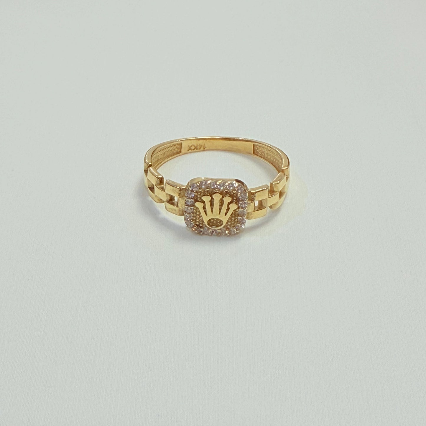 1677- NEW 14K Fancy Crown Women’s Ring W.G