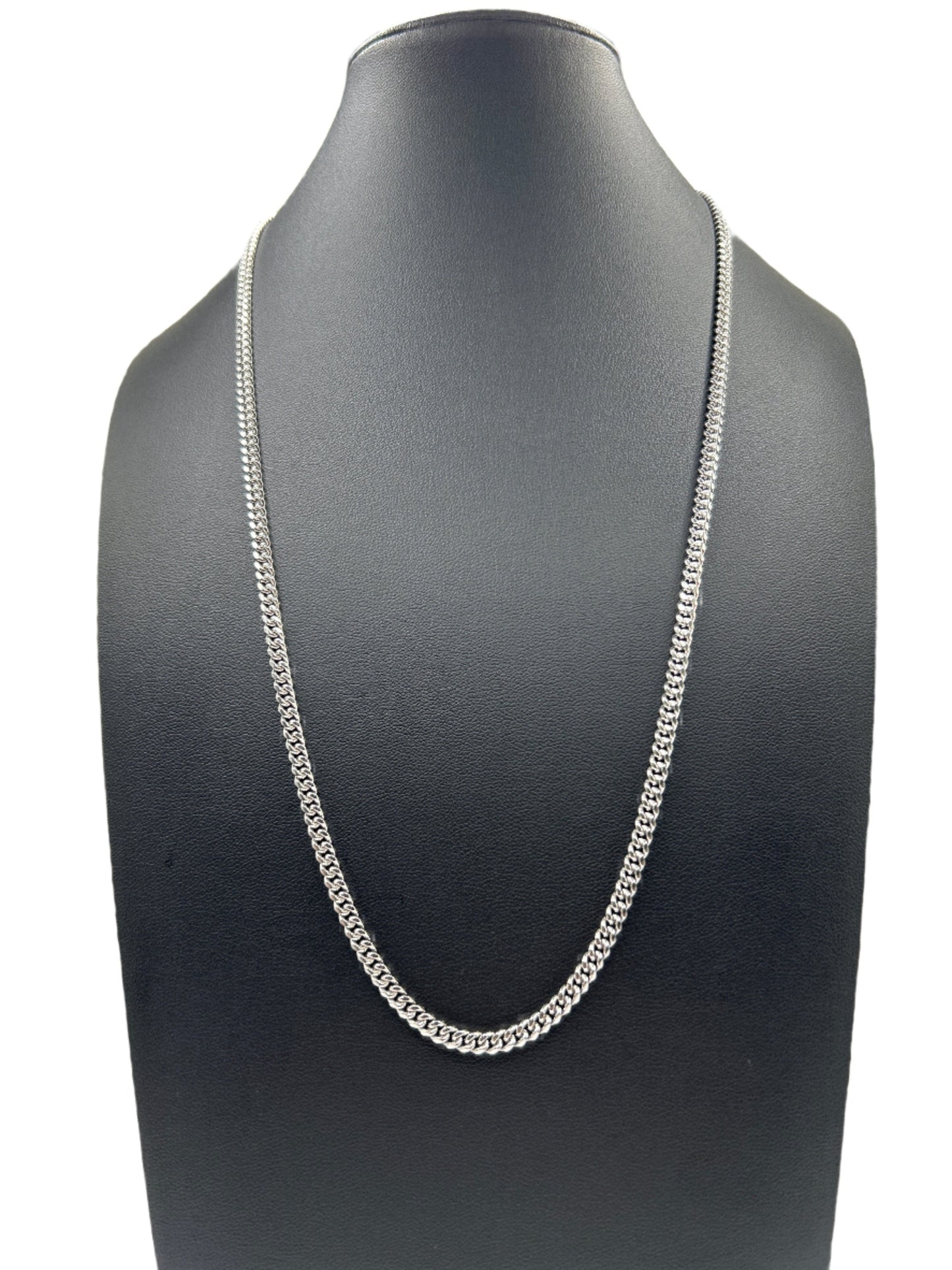 S478- .925 Solid Miami Cuban Sterling Silver Chain 24”