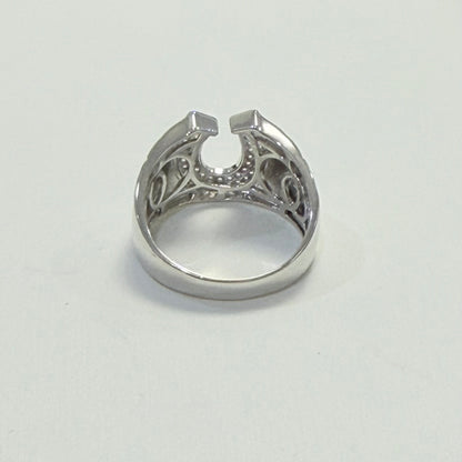 S801-NEW .925 Horseshoe Men's Ring W.G