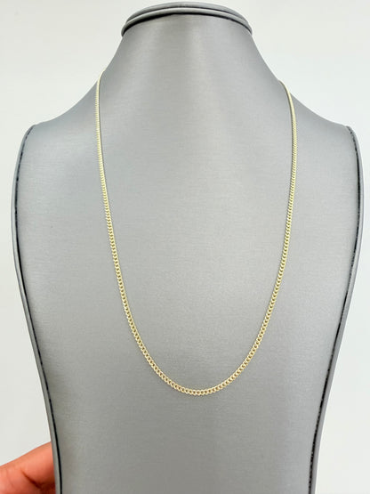1784- NEW 10K Hollow Miami Cuban Chain 22" (2.2mm) W.G