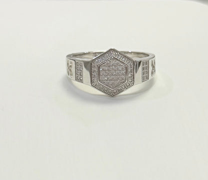 S0022- Anillo de plata italiana redondo