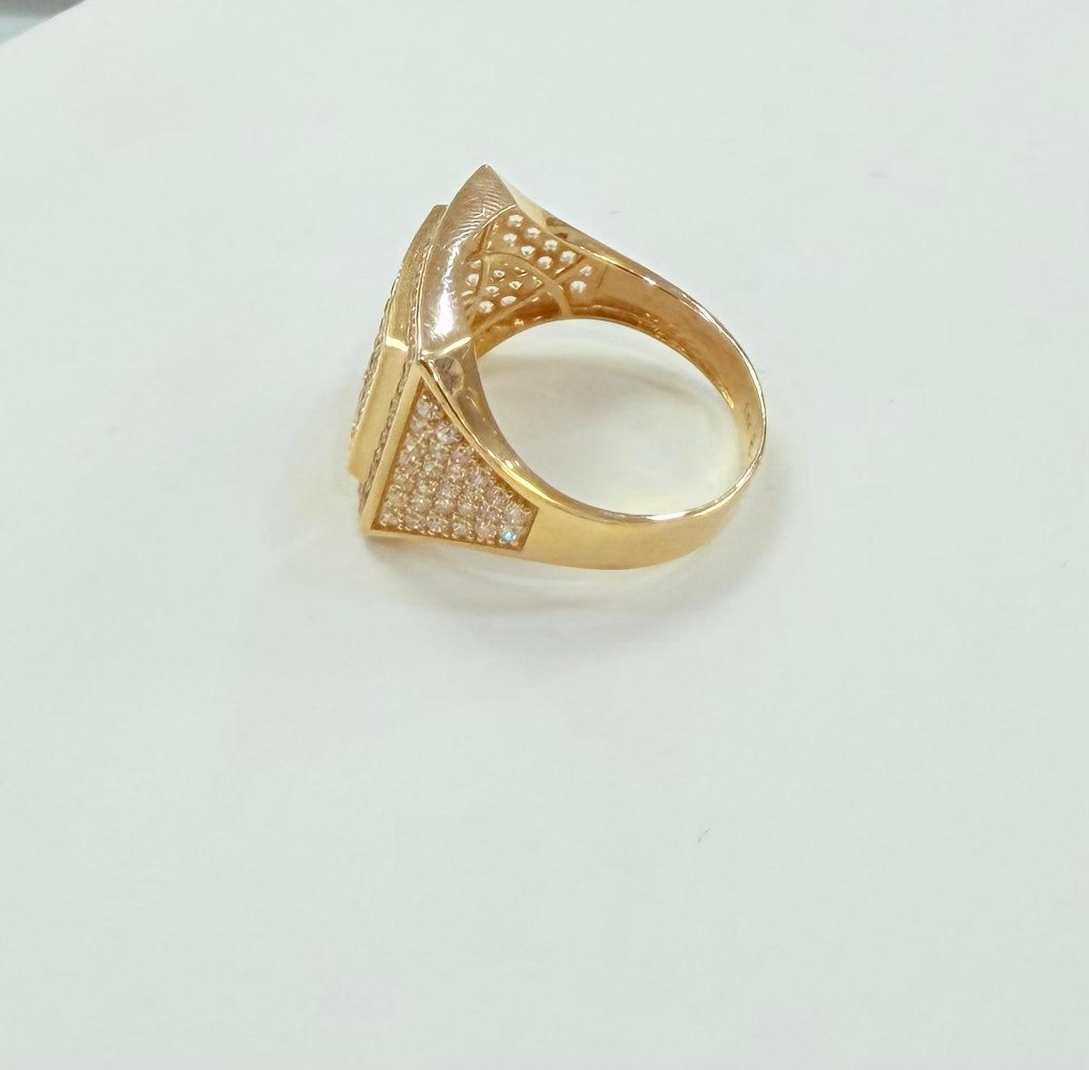 1353- NEW 14K Men's Full Cz Men's Ring W.G