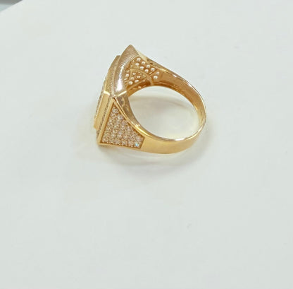 1353- NEW 14K Men's Full Cz Men's Ring W.G