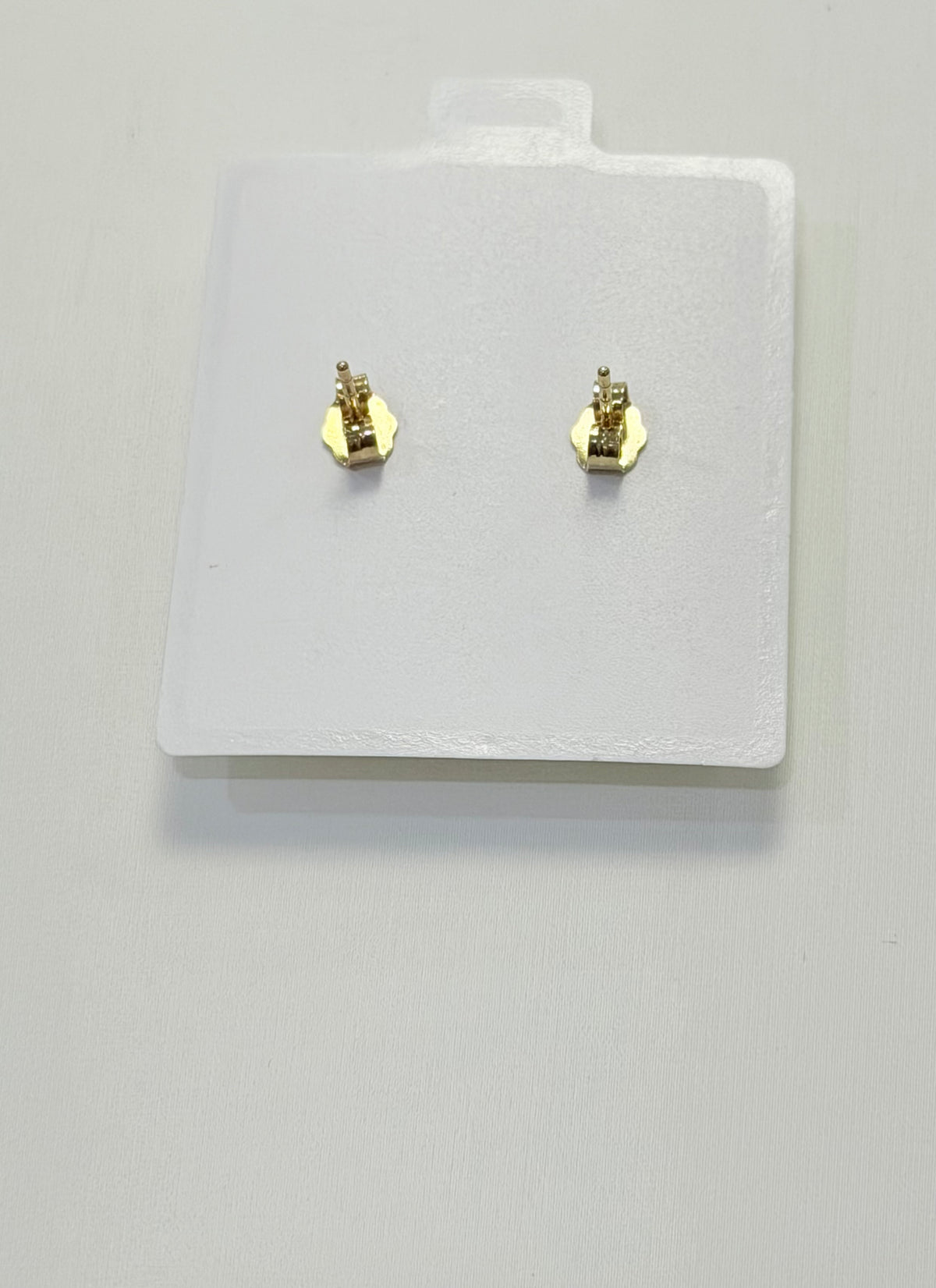 1738- NEW 10K Gold Rolex Crown Stud Earrings (11.77mm) W.G