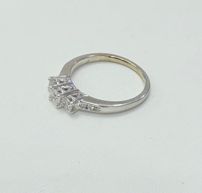 1529- NEW 10K Diamond Engagement Ring W.G