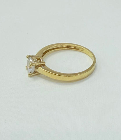 1380- NEW 10K Solitaire Engagement Cz Ring W.G