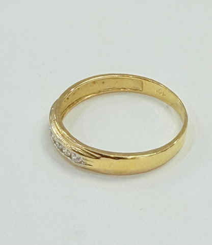 285- NEW 14K Wedding Rings Heart & Band Set W.G