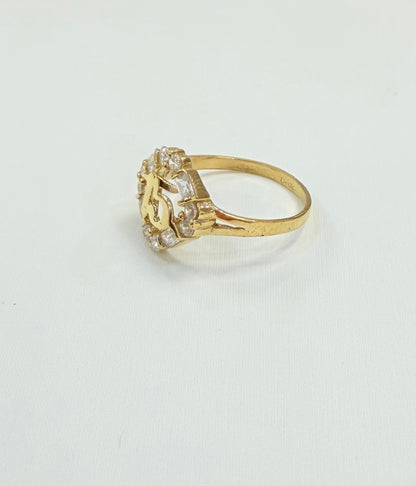 1488- NEW 10K Gold Classic Quinceañera Ring W.G