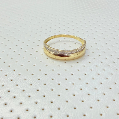 1810- NEW 14K Gold Wedding Trio Rings