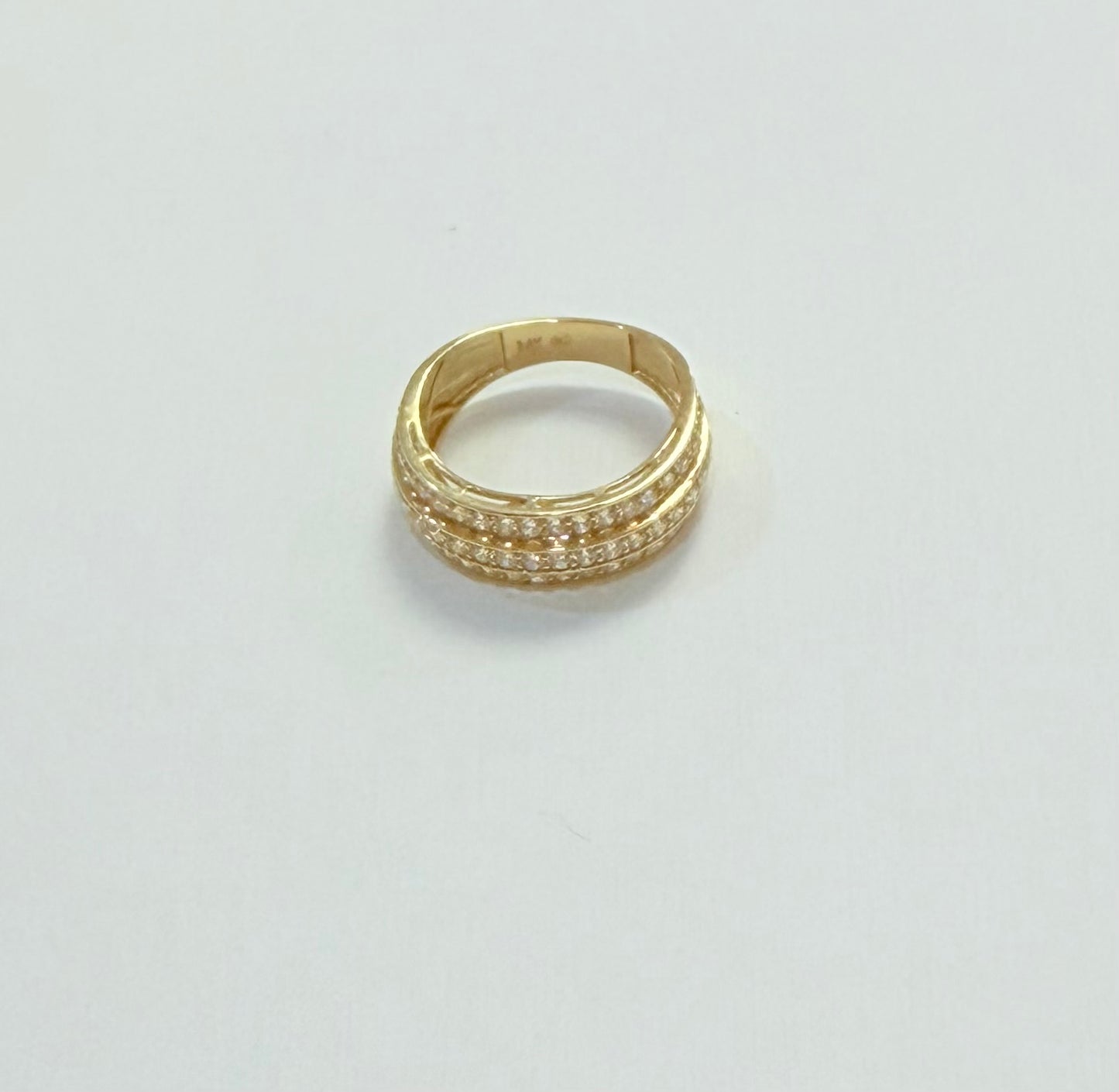 1682- NEW 14K Wedding Zirconia Band Ring W.G