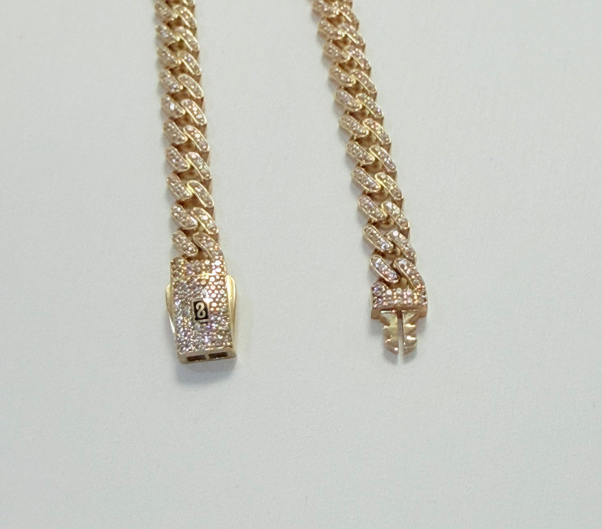 1749- NEW 14K Monaci Full Cz Bracelet 7” (5mm) W.G
