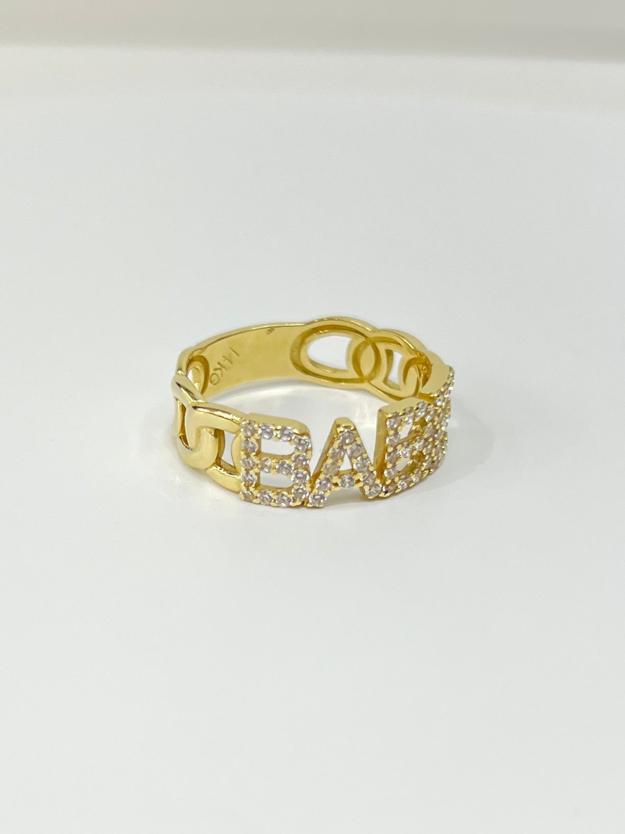 934- NEW 14K Babe Band Ring W.G