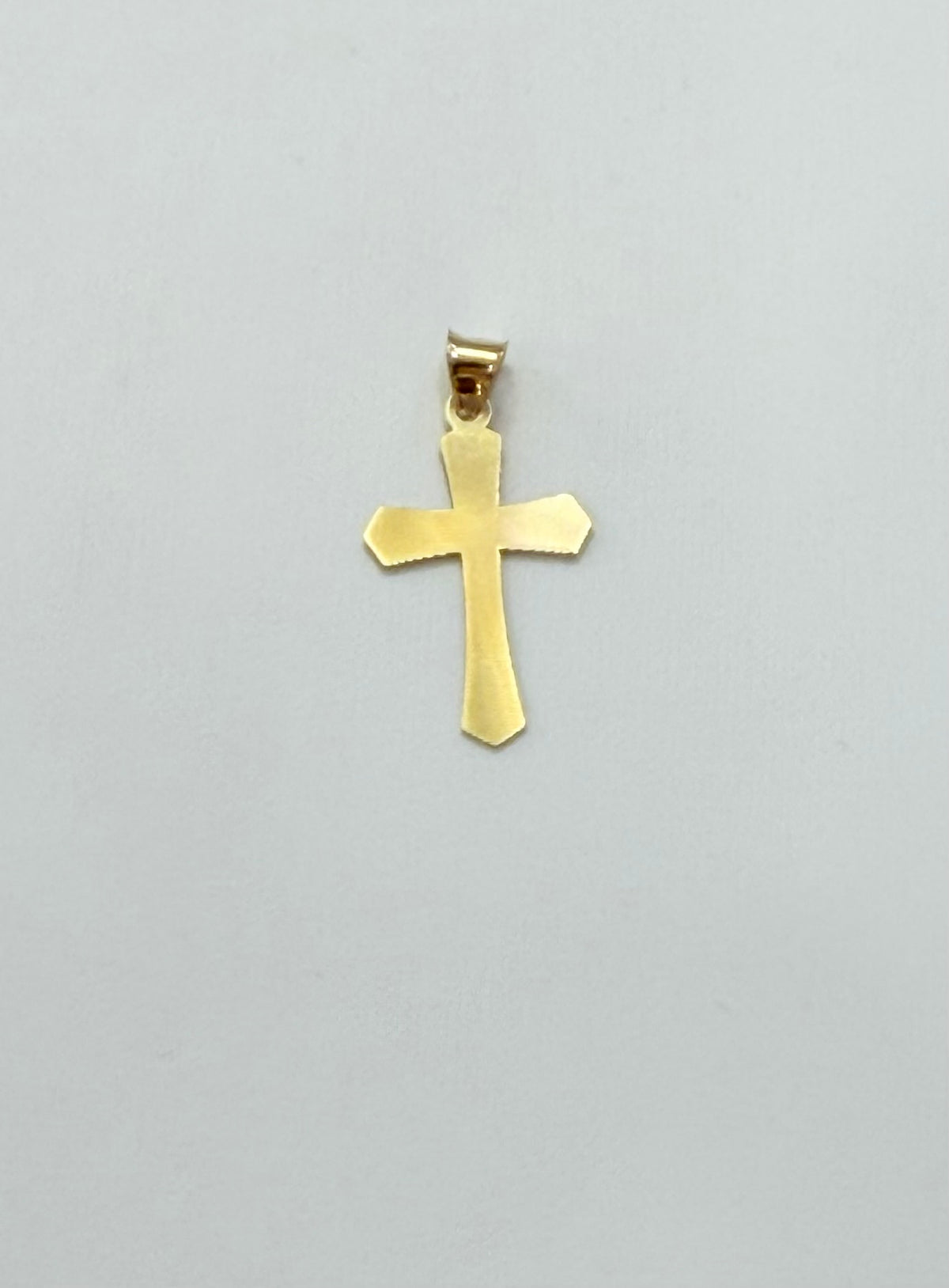 1793- NEW 14K Tri Color Small Cross Pendant W.G