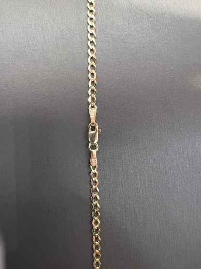 1631- NEW 10K Solid Cuban Curb Chain 18" (2.9mm) W.G