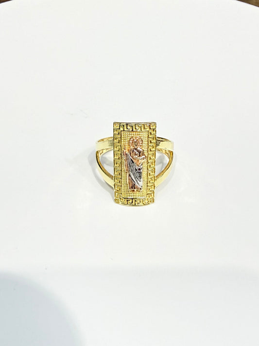 1613- NEW 14K Square St. Jude Square Ring W.G