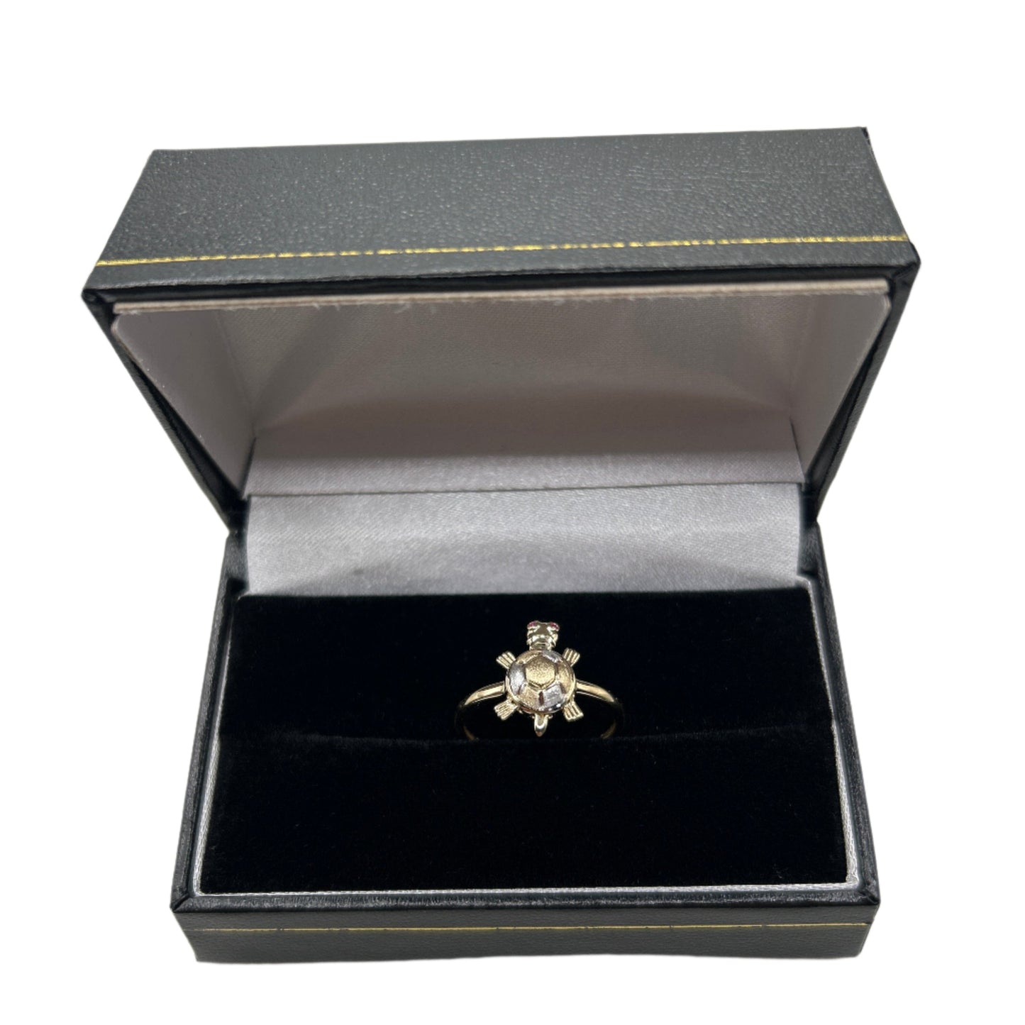 870- NEW 14K Gold Turtle Ring  (W.G)