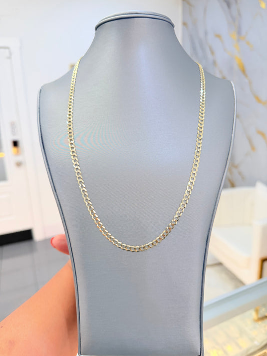 1753- NEW 14K Solid Cuban Curb 24” (4.9mm) W.G